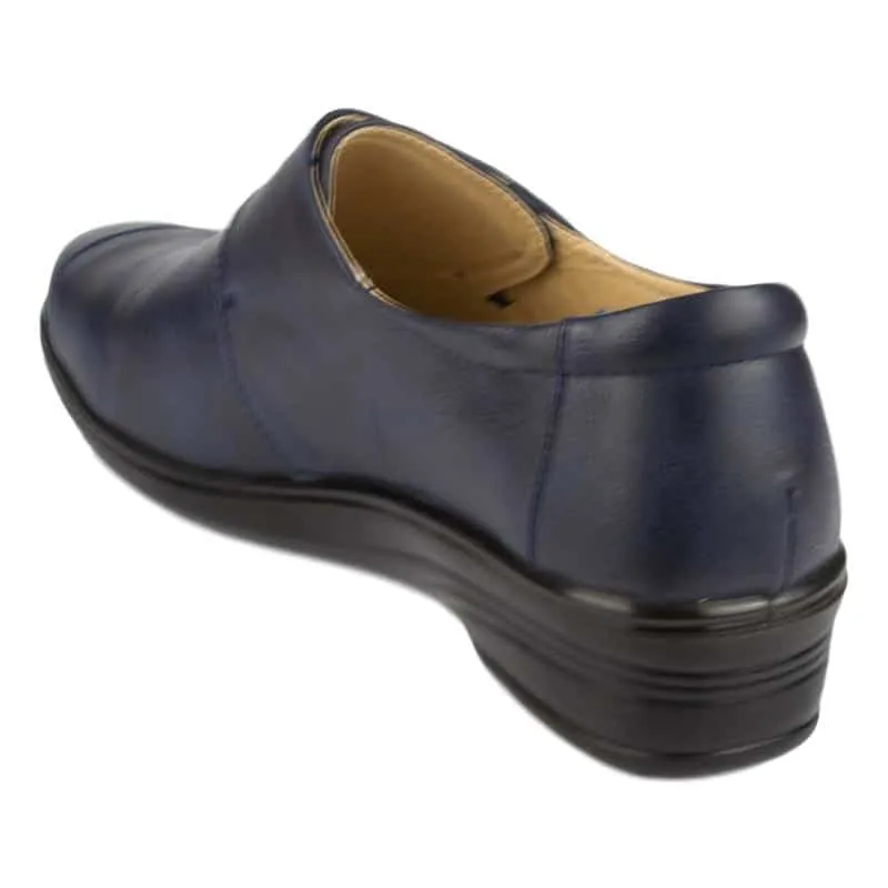 Womens Comfort Shoe Blue Touch Fasten