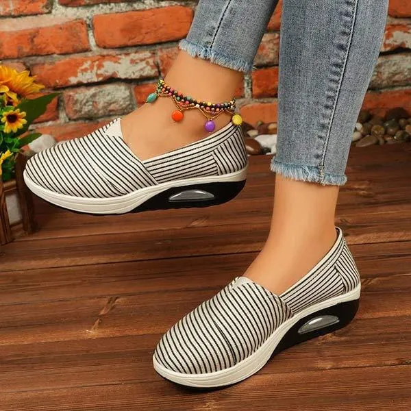 Women's Striped Canvas Shoes 17100725C